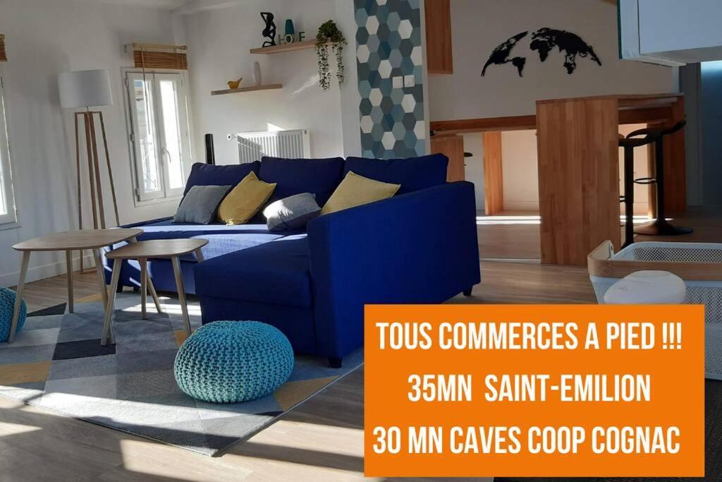 Superbe Appartement Renove 4 Personnes Le Zen Scandi Au Centre Ville - Draps - Serviettes Parking - La Roche-Chalais Zewnętrze zdjęcie